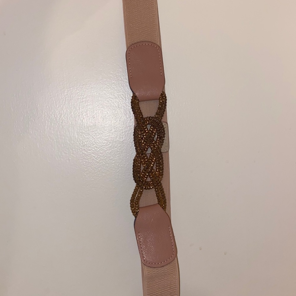 Pink and Gold stretch belt